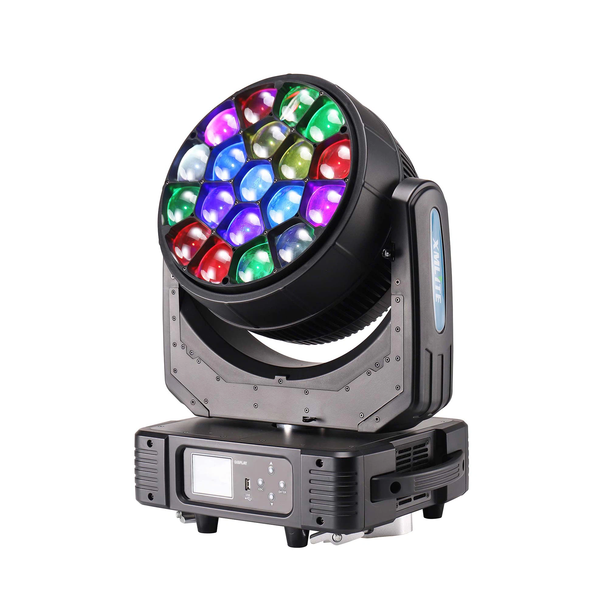 Litur sviðslýsingar kemur aðallega frá tveimur vegum